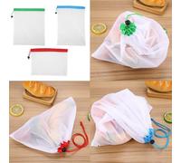 12 Pcs Sacchetti Di Conservazione Riutilizzabili Per Frutti Borsa Rete