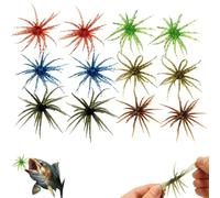 12 pcs Sea Urchin Soft Bait,Tentacle Creature Lure,Finesse Lifelike Fishing Lures with Multiple Tentacles,Artificial Squirm Fuzzy Dice Fishings Soft Lure Baits for Bass,Panfish,for Saltwater,Shore(S)