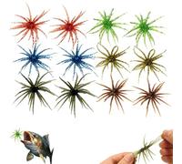 12 pcs Sea Urchin Soft Bait,Tentacle Creature Lure,Finesse Lifelike Fishing Lures with Multiple Tentacles,Artificial Squirm Fuzzy Dice Fishings Soft Lure Baits for Bass,Panfish,for Saltwater,Shore(M)