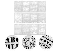 12 Pcs Small Templates Normografo Lettere Di Stencil Da Disegno