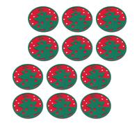 12 Pcs Sotto Bicchieri Natale Feltro Sottobicchieri Isolanti Di Calore Coaster
