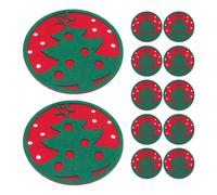 12 Pcs Sottobicchieri in Feltro Coaster Di Natale Decorazioni Per La Tavola