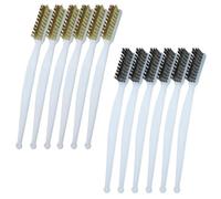 12 PCS Spazzola Ottone,Spazzola per la pulizia degli ugelli di stampa 3D Spazzola in rame,6 pièces en or + 6 pièces en fil de laiton argenté,per Pulire Grasso Sporco,Ruggine,Sporco,Polvere