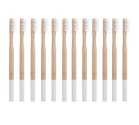 12 Pcs Spazzolino Denti Spazzola Di Bambù Bianco Da Viaggio Toothbrushes
