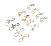 12 Pcs Spilla Con Stetoscopio Spilletta in Lega Bitta Di Gioielli