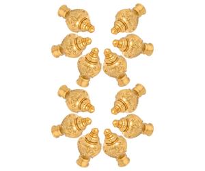 12 Pcs Spina Per Asta Tende Vintage Estremità Del Bastone Plastica