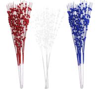 12 Pcs Steli Di Bacche Artificiali Decorazione Per Il Giorno Dell'indipendenza