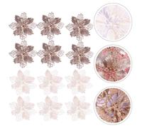 12 Pcs Stella Di Natale Artificiale Ghirlanda Fiori Sospesa Ornamenti Floreali