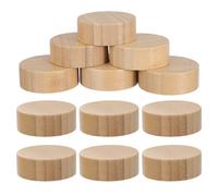 12 Pcs Tappi Di Bottiglia Rotondi in Bambù Coperchi Barattoli Cibo