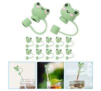 12 Pcs Tappi Di Cannuccia Copertura Paglia Da Cartone Animato Tappo