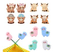 12 PCS Tappi Punta dell'ago Silicone, Protezioni per Punta dell'ago per Maglieria, Porta Ferri da Maglia della Forma Animale per Aghi Strumenti di Cucito Accessori, Uncinetto, Artigianato Pratico