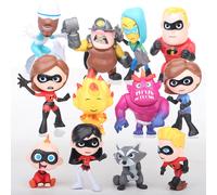 12 PCS The Incredibles 2 Family Junior Supers Cute Kid Gift Toy Action Figure
