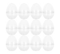 12 Pcs Uova Di Plastica Ornamenti Chiari Per L'artigianato Trasparenti