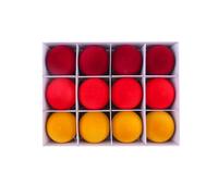 12 Pcs Velvet Christmas Balls 6cm Flocked Christmas Tree Ball Ornaments