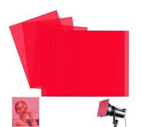 12 pellicole resistenti al calore per lampade, pellicola per lampada A4, pellicola rossa trasparente, adsorbimento con pellicole colorate elettrostatiche, filtro colorato in gel per foto, studio,