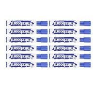 12 pennarelli cancellabili per lavagna bianca per calendari, frigoriferi, ad asciugatura rapida, inchiostro a base d'acqua, pennarelli neri, rossi o blu