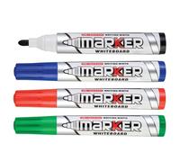 12 PENNARELLI PER LAVAGNA BIANCA MARKER WHITEBOARD SCUOLA UFFICIO CANCELLERIA