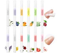 12 penne a olio per cuticole: olio per la cura delle unghie con ingredienti naturali per idratare e riparare unghie screpolate e secche, accessorio artistico per manicure e pedicure, uso domestico fai