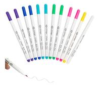 12 penne cancellabili in acqua per tessuti, 7 colori, pennarelli solubili in acqua e aria, penne a scomparsa solubili in inchiostro, penne per sartoria fai da te, cucito, trapuntatura, punto croce