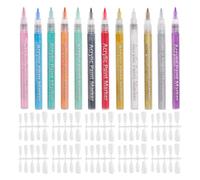 12 Penne Per Graffiti Per Manicure, 10 Paia Di Unghie Bianche, Penne Per Contorni Punteggiate Dipinte A Mano, Penne Per Pittura Per Unghie, Adatte Per Disegni Di Nail Art Fai-Da-Te