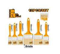 12 Pennelli in Setola Bionda INGCO 3x 25, 2x 38, 2x 50, 2x 63 2x 75, 1x 100mm