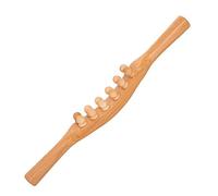 12 perline in legno massello raschiando bastone da massaggio doppia fila gamba posteriore corpo meridiano Gua Sha muscolo rilassante terapia anticellulite 1 pz