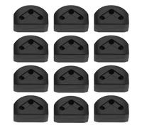12 perline per chitarra classica a 3 fori, in nylon, per chitarra classica, per chitarra folk, ukulele, strumenti musicali, colore nero