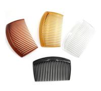 12 pettini laterali per capelli francesi, in plastica, decorativi, con denti, per acconciature, pettini laterali, accessori per capelli fini (23 denti)