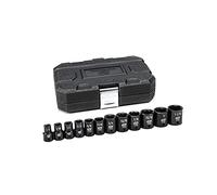 12 pezzi. 1/5,1 cm Drive 6 punti Standard SAE Jeu di douilles Impact