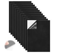 12 Pezzi 1 mm Gomma EVA Piuma da Tagliare, 21 x 30 cm Gommapiuma Adesiva Nera, Fogli di Schiuma Autoadesivi, Cuttable Pannelli in Schiuma Antiscivolo, EVA Foam per Mobili, Artigianato, Protettivi