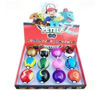 12 pezzi 1 pezzo Mini Figura Pokeball Pokémon 5cm Sfera di Trasformazione Mostro Tascabile Pacchetto casuale 1,Scatola da 12ABS
