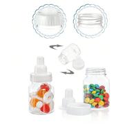 12 pezzi/10 pezzi/5 pezzi/2 pezzi - Mini biberon per bambini, adatti per festa di nascità, feste di benvenuto, ricaricabili, possono essere utilizzati come scatole per caramelle, piccole bottiglie di 