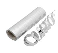 12 pezzi - 2 x 18 stelle filanti 7 mm x 4 m argento carta