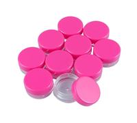 12 pezzi 3 g scatole vuote di plastica colorate contenitori rotondi piccoli bottiglie cosmetici vasi da viaggio barattoli strass gemme gioielli scatola immagazzinaggio per Viaggio