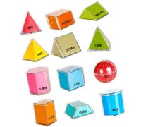 12 pezzi 3D Forme Set geometrico Geometria per ragazzi ragazze bambini casa