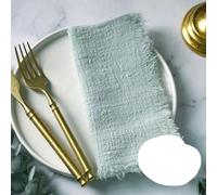 12 pezzi 42 * 42 cm Tovaglioli di stoffa Asciugamano di garza di cotone Tovagliette da pranzo Tovagliolo per cena per feste Decorazione della tavola-Grish Green