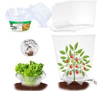 【12 pezzi】 6 pezzi collari a lumaca con 6 sacchetti di protezione dagli insetti, 99% in più di protezione contro lumache, per respingere le lumache, per le piante da insalata, protegge le piante dal