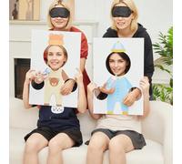 12 pezzi/6 pezzi - Giochi per festa di nascità, regali per la festa, gioco "Dammi da mangiare" con tabellone e benda, divertenti attività e decorazioni per addio al nubilato, forniture per festa di ri