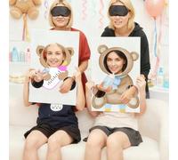 12 pezzi/6 pezzi - Set gioco "Dammi da mangiare" per festa di nascità, include tabellone da gioco e bende per gli occhi, adatto per addio al nubilato, festa per la rivelazione del , può essere utilizz