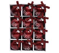 12 Pezzi 6cm Palline di Natale in Plastica Stampate con Parole Festive Decorazio