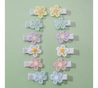 12 pezzi Accessori per capelli in fiore colorato carini per bimbe, decorazioni per capelli per vacanze primavera/estate e uso quotidiano per neonati, senza lasciare traccia, adatti per San Valentino T