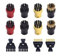12 pezzi accessori per pulitore a vapore per Kärcher SC1/SC2/SC3/SC4/SC5 con 8 spazzole rotonde + 4 spazzole piatte per cucina, mobili, bagno, tappeti