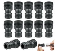 12 Pezzi Adattatore Maschio per Raccordo Rubinetto a Tubo, Adattatore per Rubin, Attacco Universale per Rubinetto per Miscelatore Adattatore per Tubo, Raccordo in Gomma per Irrigazione Giardino