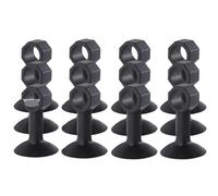 12 pezzi, adatti for maniglie delle porte, fermaporta in silicone, non è necessario praticare fori, anticollisione, dispositivo, facile Per Porte(Black - 12 pieces)