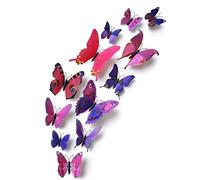 12 Pezzi Adesivi da Parete 3D a Forma di Farfalla,Adesivi Murali a Farfalla Cava,4 Misure Decorazioni a Farfalla,per Domestica Bambini Camera Da Letto Decorazione casa