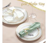 12 Pezzi Anelli Per Tovaglioli In Metallo Per Tavoli Da Pranzo Per Eventi Di