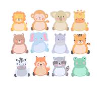 12 Pezzi Animali Blocchetti Memo Adesivi, 240 Fogli Block Notes Piccoli, Colore Mini Note Adesive, Regali Per L'Ufficio, La Scuola, Gli Studenti E I Bambini