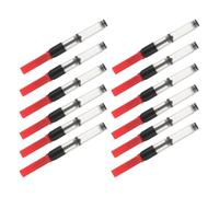 12 Pezzi Assorbitore di Inchiostro per Penna Stilografica 2,6mm | Meccanismo a Pressione e Rotazione, Corpo Metallico, Plastica Rossa, per Scrivere, Taccuino, Tragitti