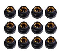 12 pezzi attacco E27, attacco da avvitare, portalampada E27, attacco universale per lampade a LED, colore nero