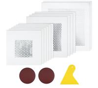 12 Pezzi Autoadesive per Riparazione Di Muro A Secco, Toppe da Parete da 10/15/20 cm Completo Di Spatola e Carta Vetrata, Patch da Parete per Riparazione per Riparare Crepe, Fori, Strappi E Sfaldature